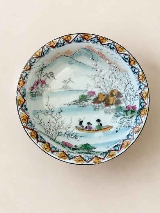 Other - 5 / $40 Vintage Japanese Hand Painted Porcelain Bowl Landscape Japan